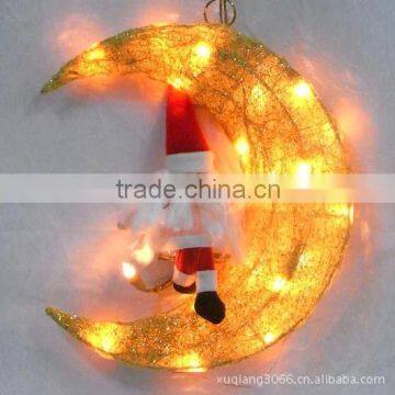 Christmas decoration lighted moon craft
