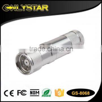 Onlystar GS-8068 8+1 led manufacturer high quality red laser flashlight