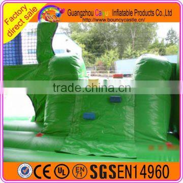 Green bouncer PVC tarpaulin material inflatable bouncer house