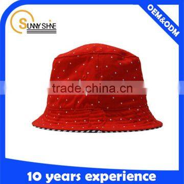 cheap wholesale red printing no logo inside printing custom your own logo bucket hat