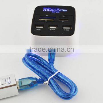 4 Ports USB 3.0 Hub with Power Adapter USB HUB COMBO