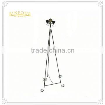 Hot Sale wrought iron floor drawing easel metal carpet display stand