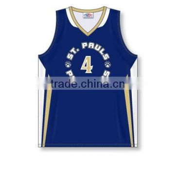 100% Polyester Custom Sublimated V-Neck St. Paul Panthers Pro Cut Basketball Jersey / Shirt