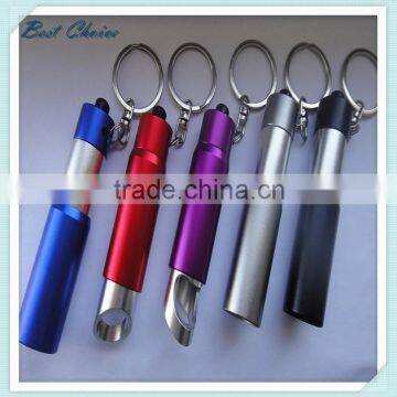 Ningbo Promotional Aluminum Keychain Bottle Opener with led light