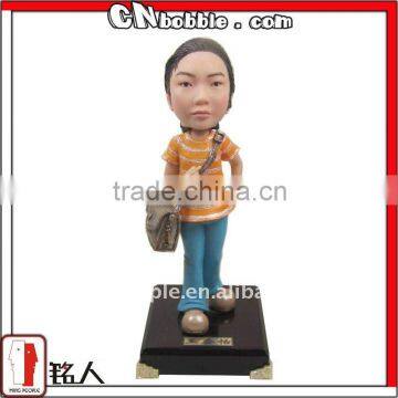 customized girl bobble head