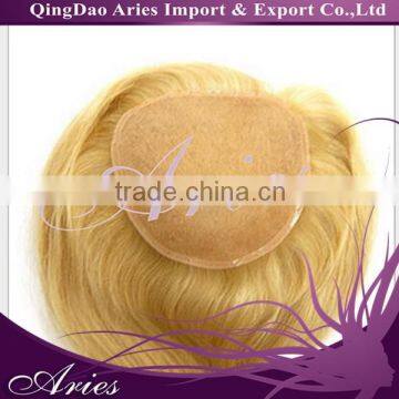 Low Price100% human hair man's toupee hairpiece wig blonde,straight hair 8x10