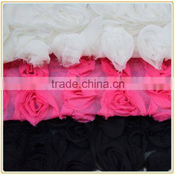 2015 Latest guipure mesh fabric rose flower designs