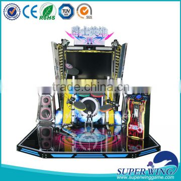 Superwing news 42"LCD electronic drum simulator game machine,Jazz hero music game machine