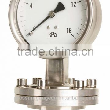 international brand flange diaphragm pressure gauge