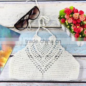 Knitting Summer Halter Top,Crochet BIkini Top