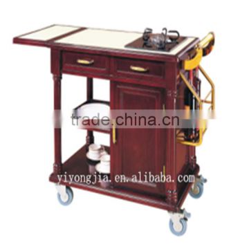 hotel Single head flambe cooking trolley Stone surface with competetive price