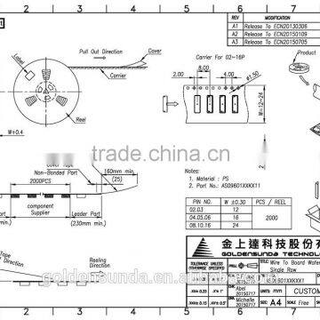 Taiwan 0.8mm Pitch SMT Electronic Wire to Board IDC Connector