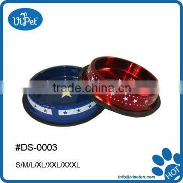 Colorful stainless steel pet bowl