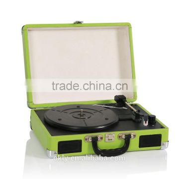 Portable retro suitcase Hi fi Turntable with Built-In Speakers