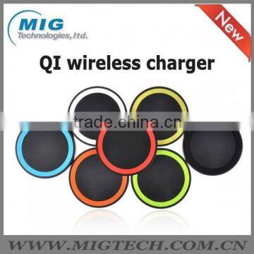 Qi Wireless charger Super Decent Genuine mini wireless charger for samsung S6, for HTC for iphone Factory price 14 colors