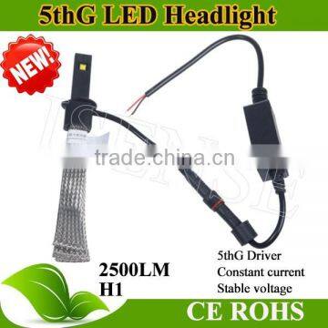 h1 2500lm led headlight 5TH GENERATION 12V 24V led lights