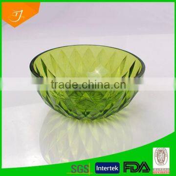 Custom Logo Promotional Giveaway Present Glassware Bowl,Diamond Transparent Round Salad Bowl