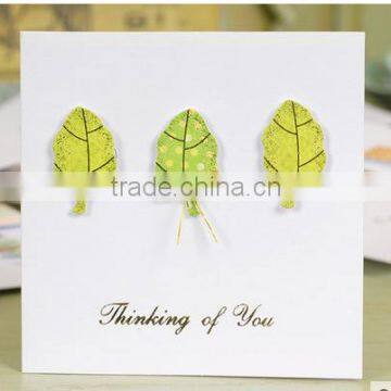 Three simple 3D leaf pattern of thanksgiving card/birthday card