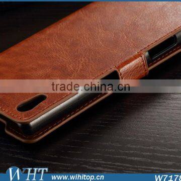 New Products Crazy Horse Skin Leather Wallet Case for Sony Xperia Z5 photo-5