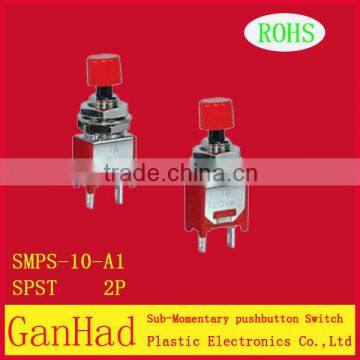 spdt 2 pin mini toggle switch&sub-monentary pushbutton switch