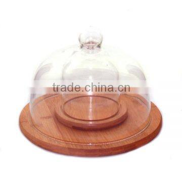 Wholesale Good Stylpe Bamboo Cutting Board With Cake Dome