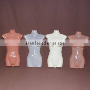 Headless plastic female half body hanging scale mannequin dress form