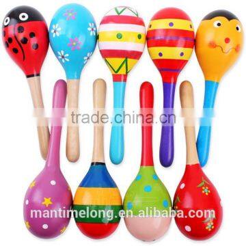 Baby Rattle Toys Wooden Maraca Musical Maraca Toys