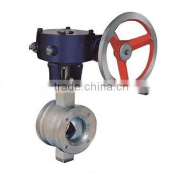 Manual operated V type flange ball valve