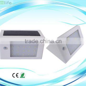 2015 New Outdoor 20 LED Solar Wall Mounted Motion Sensor Light