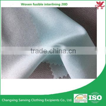 Fusible interlining 20D plain woven interlining wholesale interlining fabric