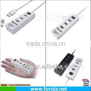 usb hub and card reader combo