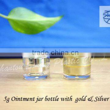 5g golden cosmetic jars/empty acrylic container/cream jar/face cream jar/Lotion jar New arrival