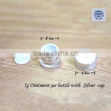 Hot Sale Acrylic Cream Jar Bottle,Fancy Sliver 5g Cosmetic Jars and Bottles photo-4