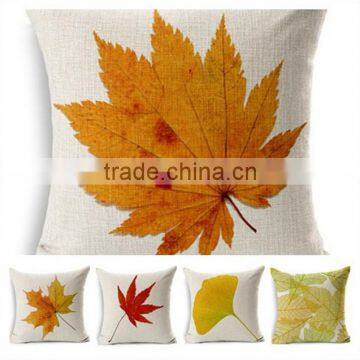 Cotton linen patchwork 3D digital printed cushion cover, pillow case