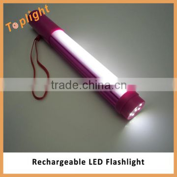 Plastic emergency light handheld rechargeable led flashlight torch