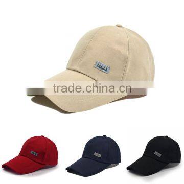 High quality custom embroidered 100% cotton 6 panel Baseball Cap