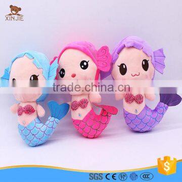 custom cheap cute plush mermaid toy for kids