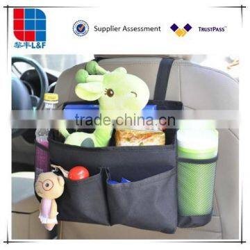 Car Truck Back Seat Organizer Bag Drink Holder Multi-Pocket Storage Pocket Black