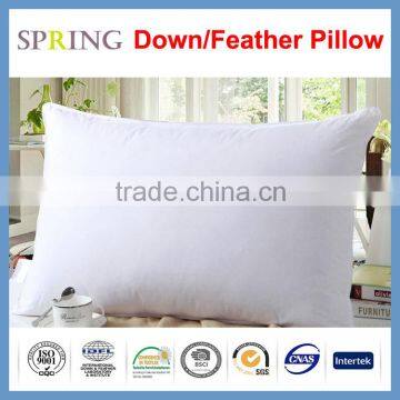 Down and Feather Pillow filled with 100%white duck feather cotton fabric
