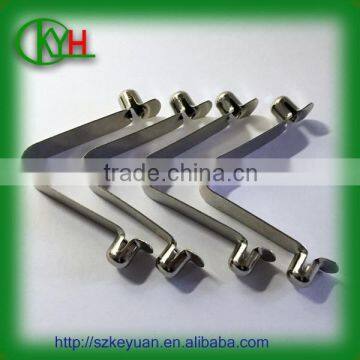 Spring Steel Tube Lock Spring V Shaped Spring Clip With Double Button Quality Choice