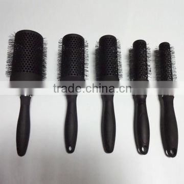 2014 fashionable steel round ceramic hair brush