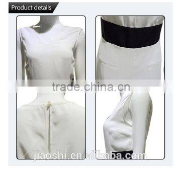 New Arrival Fashion Pattern White Sleeveless One Piece Women Jumpsuit photo-2