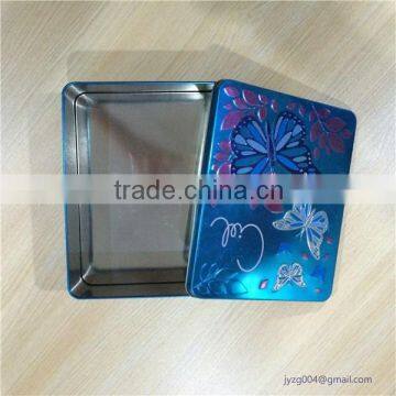 factory directly CYMK print OEM tin can square cheap cookie tins empty for promotion