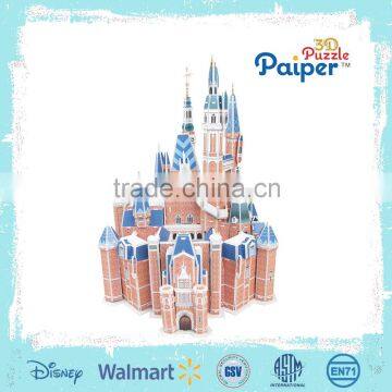 Diy castle toy 3d paper puzzle building model