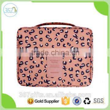 Hotsale Cheap Fashion Polyester Folding Travel Cosmetic Bag with Tray