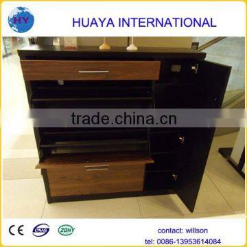 modern wood grain color melamine particle board shoe rack