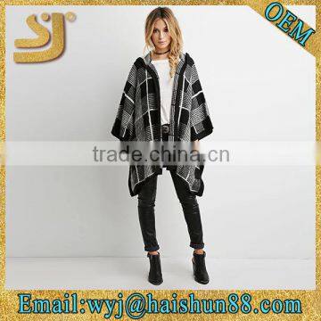 Woman fashion poncho