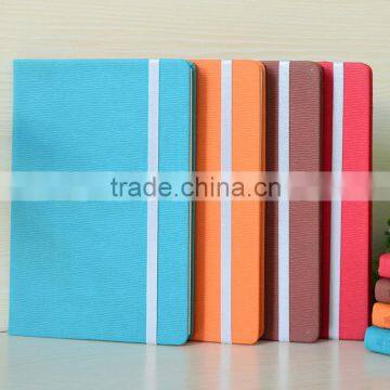 Elastic Band Business Stationery PU Leather Cover Notebook with Ribbon Marker