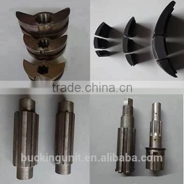 Hydraulic makeup and breakout machine parts