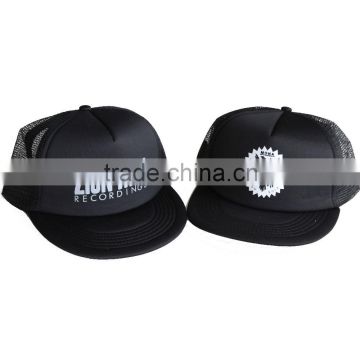 Promotional Custom 5 Panel Hat, Cheap Short Bill Foam Plain Trucker Cap Mesh Hat